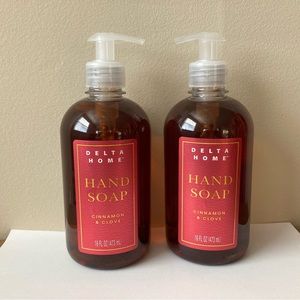 2 Delta Home Hand Soap Cinnamon Clove Lot Set